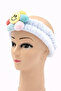 Smiling Face Flower Detailed Plush Hair Band - 2