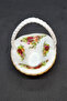 Old Country Roses Bone China Antique Porcelain Mini Basket Bowl 9.5X7 cm - 2