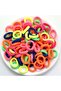 100 مشبك شعر مطاطي مرن ملون مقاس 3 سم - 2