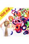 100 مشبك شعر مطاطي مرن ملون مقاس 3 سم - 5