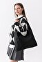 Siena Black Suede Textured Large Size Wide Volume Women's Hobo Shoulder Bag - 5