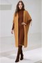 Midi Length Bat Sleeve Shoulder-Tie Knitwear Suitable for Women's Hijab, Curve-Fitting Beltless Cardigan Jacket - 5