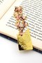Chestnut Flowers and Butterflies Gold Color Metal Bookmark Book Mark Ay106 - 4