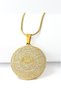 Gold Hat Ayetel Kürsi Written Protective Italian Chain 316L 45 cm Stainless Steel Necklace