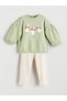 Timeless Clothing & Timeless Choices Zero Roba Collar Baby Girl Sweatshirt and Leggings 2-Piece Set - 3