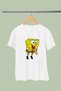 Spongebob Printed Cotton Short-Sleeved Regular Fit Youth and Children's T-Shirt