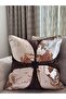 Special Design Throw Pillow Cover 48 X 48 Limited Edition Bitter Coffee with Floral Motif