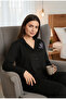 Women's Written Pocket Printed Milan Fabric 100% Cotton Pajama Set - 2