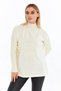 Women's Half Fisherman Wide Cut Soft Textured Knitwear Tunic - 3