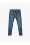 Regular Waist Narrow Leg Cotton Skinny Fit Jean Trousers - Michael Jean - 3