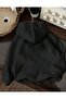 Women's Printed Oversize Hooded Sweatshirt - 3