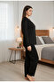 Women's Written Pocket Printed Milan Fabric 100% Cotton Pajama Set - 3