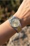 Yellow Dial Women's Wristwatch |   30mm Steel Case, Silver & Gold Color Steel Band - 7