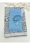 10 Pieces Blue Prayer Rug, Flared Scarf and Prayer Beads Set, Hajj Umrah Mawlid Gift - 3