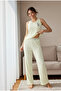 Women's Bugs Bunny Figure Printed Pants and Strap Cotton Lycra Pajamas Set