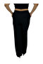 Plus Size Shaping / Sculpting Belted High Waist Wide Leg Knitted Women's Pants - 3