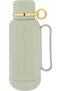 thermos, 1 liter, thermal glass inner container, plastic outer shell - olive green