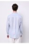 Regular Fit Shirt Neck Striped Men's Light Blue Long Sleeve Shirt - 2