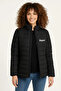 Micro water repellent quilted b Printed lined zipper bomber jacket - black - 3
