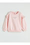 Lcw Kids Ecru Crew Neck Embroidered Girls' Sweatshirt 2-Piece Set S6M922Z1 - 2