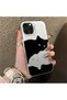 حافظة هاتف متوافقة مع iPhone 14 Pro، مزودة بنمط قطة لطيف وحماية من الصدمات.