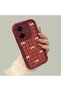 Redmi 13 Compatible Trendy Quality Burgundy Color Ribbon Silicone Case Shock Absorbing Protection