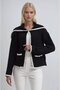 Shawl collar boucle fabric short cardigan 5204 - 6