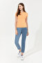 Women's Orange Basic Polo Neck T-Shirt 50246272-Vr202 - 4