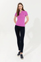 Women's Violet Basic Polo Neck T-Shirt 50246272-Vr037 - 4