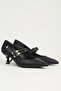 Women's Black Heeled Shoes Pc-55732 - 2