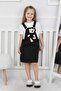 Bear Embroidered Girls' Denim Gilet Dress - 3