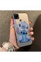Realme C15 Compatible, Stitch Couples Design Shock Protection Phone Case.
