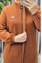 Women's Clothing Plus Size Hoodless Soft Cashmere Full Length Coat - 7