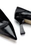 Women's Black Shiny Skin Pointed Toe Thin Heeled Stiletto - 4