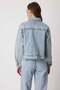 Mi Shoulder Sequin Embroidered Denim Coat - 5