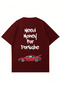 Unisex Need Money Porsche Printed Crew Neck Oversized T-shirt