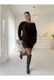 Kayık Yaka Yumoş Knitwear Dress - 6