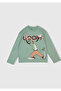 Boy's light green top with disney print and elasticated leg pajama set - 3