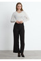 Black High-Waisted Casual Reign Trousers - 6