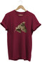 Hunting Hunting Parakeet Printed 100% Cotton Regular Fit Crew Neck T-Shirt
