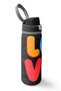 Colorful Love Patterned Steel Thermos with Straw and Direct Drinking Feature 800 ml 38508 - 2