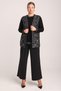 Women's Black Furry and Pocketed Sleeveless Knitted Mother's Vest - 5