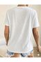 Tiny Heart Printed Women's Crew Neck T-Shirt - 2