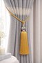 Gray Kukalı Ceiling Braçol Curtain Collection Accessory Mustard - 4