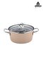 Crispella 22 cm Enamel Frying Pan with Glass Lid - Brown - 2