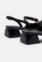 Women's Short Heeled Open Back Women's Shoes with Bow Stylish Detail - 9