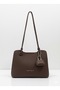 حقيبة يد وكتف نسائية - تصميم داخلي مقسم وشعار فضي - 8