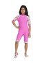 Girls Kids One-piece Swimsuit - Pink Rosey Flowers - 4