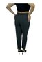 Plus Size Cashmere Elastic High Waist Tapered Leg Zipper Stone Detailed Women's Trousers - 3