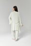 Pregnant and Postpartum Women's 3-Piece Pajama Set - Adjustable Waist with Lace Detail and Robe - Mint Green - 2